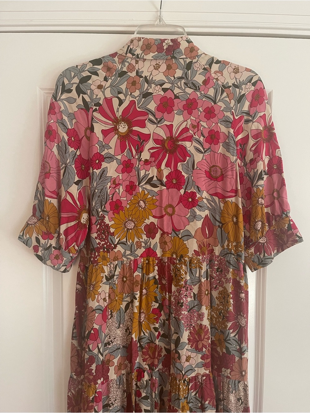 NATURAL LIFE Floral Maxi Dress in Pink and Mustard - Picture 6 of 9